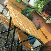 میز و صندلی چوبی تاشو