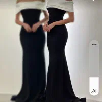 ماکسی پینترسی تینجری  سفید مشکی