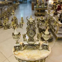 ساعت و شمعدان خروسی