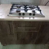کابینت اجاق گاز با سینگ دوقلو
