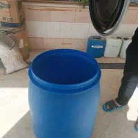 دو عدد بشکه پلاستیکی خالی آلمانی درگشاد  100 کیلوی