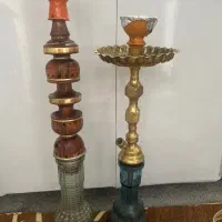 قلیان چوبی و برنجی