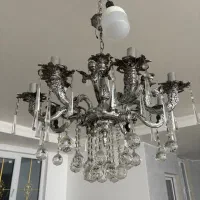 لوستر برنجی سلطنتی کریستالی اصل