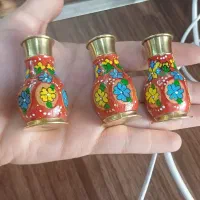 ۳ عدد نمکپاش برنجی مینا کاری