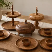 ظروف پذیرایی چوب گردو