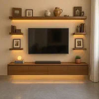 تی وی وال طرح رایکا ،به همراه شلف