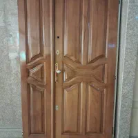 درب چوبی اپارتمان تمام گردو دولنگه (  سفارشی)