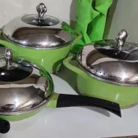 سرویس قابلمه ۸ پارچه چدن مارک ام جی اس و ماهیتابه
