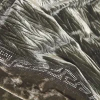 لباس مخمل زنانه سبز نگین دار
