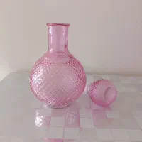 بطری آب شیشه ای مشبک سنتی با واشر ضد نشتی