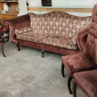 مبل سه نفره  دراور و صندلی