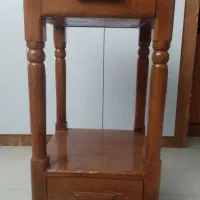 میز تلفن چوبی