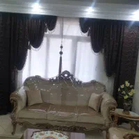 ۲عدد کتیبه مخمل بهمراه زیر پرده ای
