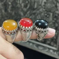 سه عدد انگشتر عقیق کهنه