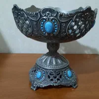 ظرف پایه دار و قاشق چای خوری قو