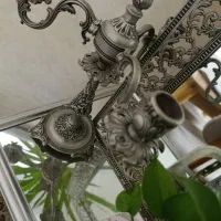 آینه و شمعدان برنز