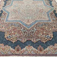 فرش فرهنگیان/۲تخته فرش ۷۰۰شانه سورمه ای ضخیم پر گل