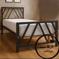 تخت خواب فلزی تک نفره مدل رامش تشک طبی (آرکا صنعت)