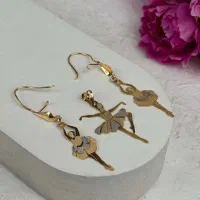 نیم‌ست طلا طرح فرشته دورنگ (وزن ۲.۸۹ گرم)