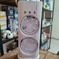 پنکه مه‌پاش دوقلو ایستاده کنترل‌دار، چرخشی و شارژی