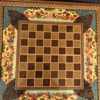 تخته نرد تمام خاتم با نقاشی