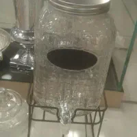 کلمن شیشه ای پایه دار