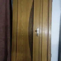 درب دو لنگه چوبی