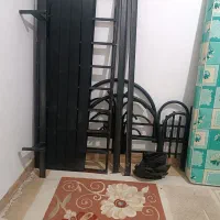 تخت دو نفره فلزی با تشک طبی
