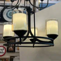 لوستر مشکی ۴شاخه‌رنگ استاتیک جهیزیه کادویی هدیه