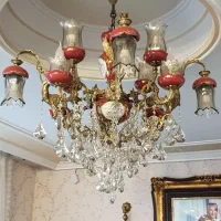 یک جفت لوستر برنز چینی نو مناسب جهیزیه