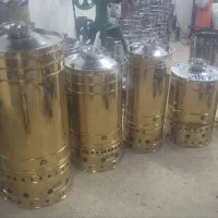 سماور طلایی بزرگ هیئتی ۱۵،۳۵ ۱۱۰ و۱۹۰ لیتری استیل