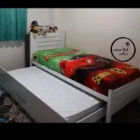 تخت خواب فلزی یک نفره میزبان دار آترینا (آرکاصنعت)