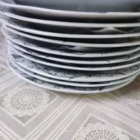 ۱۲ عدد بشقاب برنج خوری چینی نور