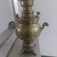 سماور زغالی طلایی رنگ