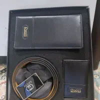 ست کادویی مردانه کیف کمربند جاکارتی گوچی