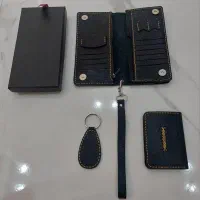 کیف پول/جاکارتی/جاسوئیچی چرم طبیعی دست  دوز