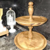 استند دو طبقه چوبی ،شیرینی خوری