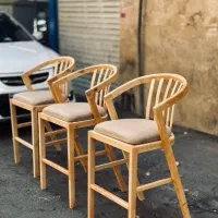صندلی اپن کانتر چوبی