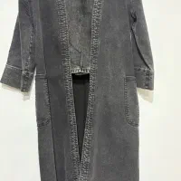 مانتو لی زغال سنگی بلند و مانتو خاکستری میکرو