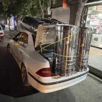 سماور گازی استیل بزرگ ۳۵۰ لیتری سماور صنعتی هییتی