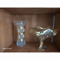 گلدان و میوه خوری طلاکوب