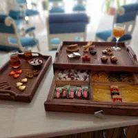 سینی چوبی مدل کشودار