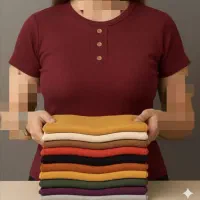 تیشرت سه دکمه ،اشک وسه حلقه طرح دار