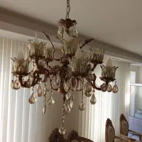 لوستر برنز  ۵ شاخه ۱۰ لامپ