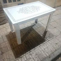 میز ناهار خوری 4نفره تک میزتنهابدون صندلی باشیشه