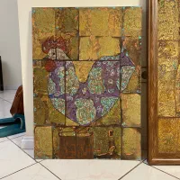 تابلوی مدرن ترکیب مواد