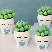 گلدون دندون با گل شمع (جشن دندونی)