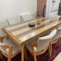میز ناهارخوری همراه شیشه