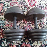 یک جفت دمبل متغیر نو و تمیز  مجموعا ۲۰ کیلو