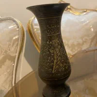 گلدان لب ساده 6 اینچ برنجی پاکستانی